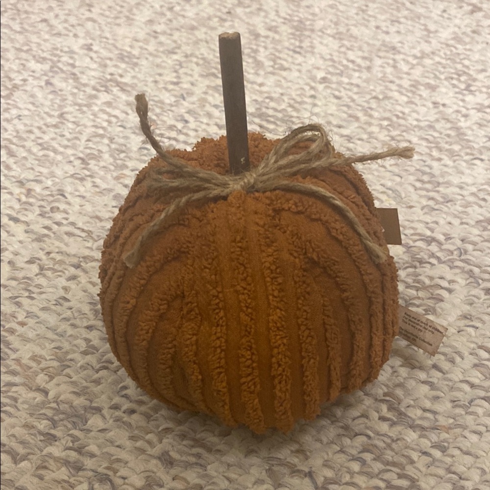 Textured Orange Pumpkin Decor